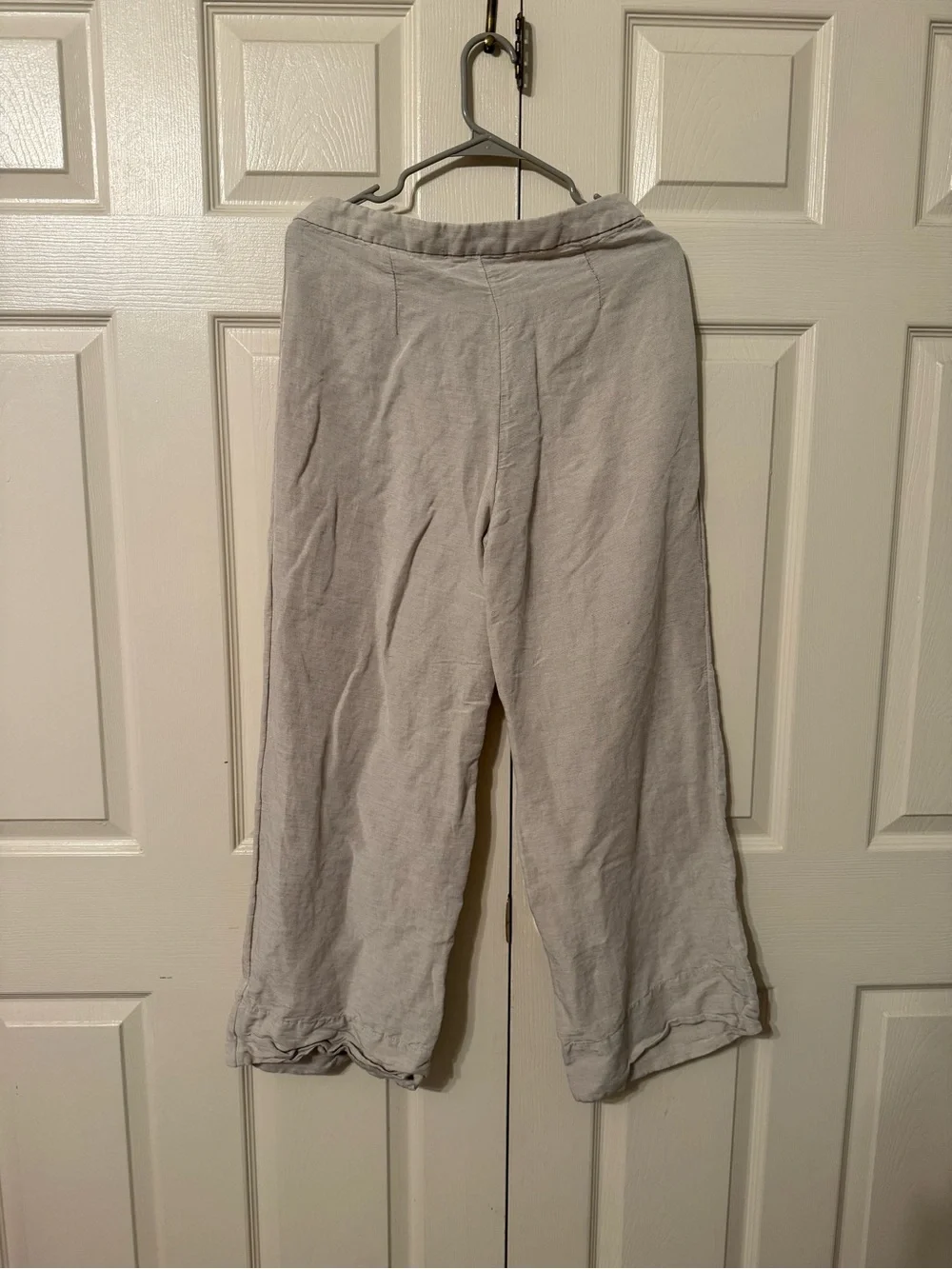 H&M Linen Blend Pants in Light Beige